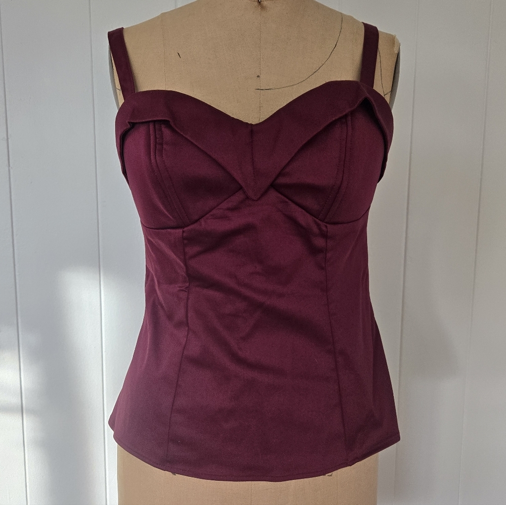 Vixen by Micheline Pitt Burgundy Maneater Top